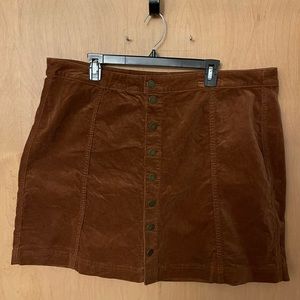 Plus size corduroy skirt